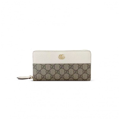 GUCCI GG MARMONT BI-COLOUR ZIP AROUND WALLET ‎456117 (19*10.5*2cm)
